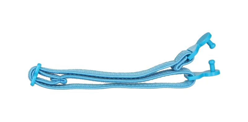 Regulowana gumka do okularów dziecięcych, niebieska z kołeczkiem na zatrzask do modeli 3055, 3059, 3060, 3061, 3063, 3065, 3066